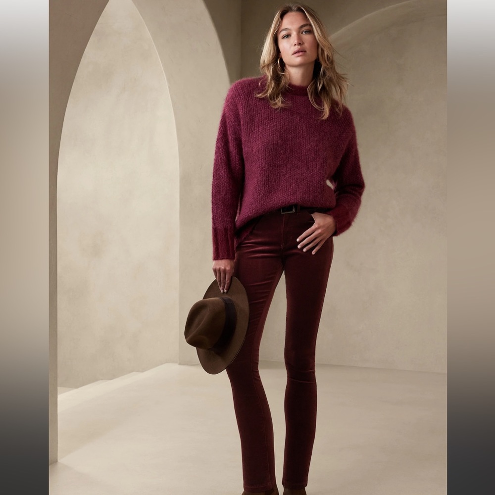 High skinny corduroy pant